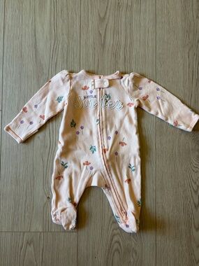 Carter’s Little Sister Pink Floral Footed One-Piece Sleeper